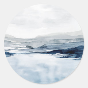 Faded Horizon II Classic Round Sticker