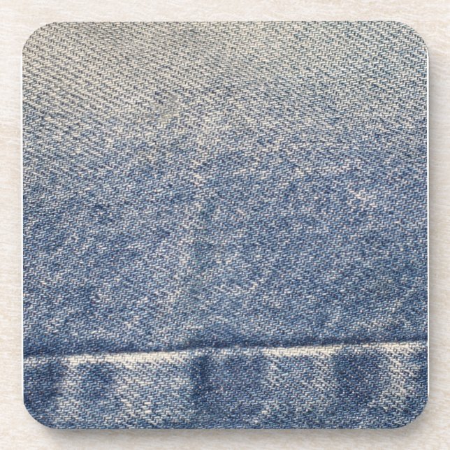 Faded Jeans / Denim Fabric Coaster (Front)