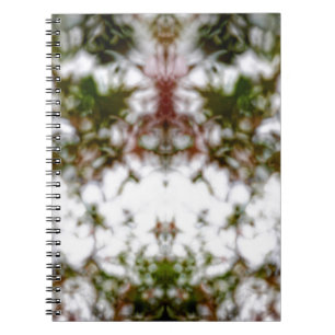 Faded kaleidoscope pattern notebook