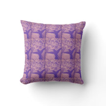 Faded Lavender Hummingbirds Pillow