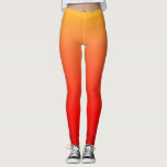 Faded Orange and Red Leggings<br><div class="desc">Fun and funky leggings featuring autumn colours- red fading into orange and yellow. Cool leggings for women featuring a pretty autumn colour.</div>
