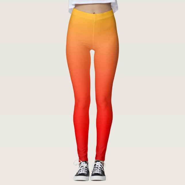 Faded Orange and Red Leggings (Front)