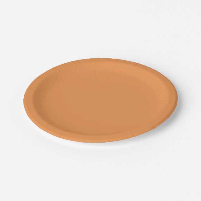  Faded orange (solid colour)  Paper Plate (Angled)