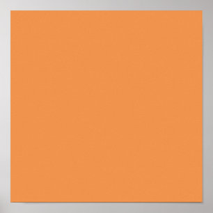 Faded orange (solid colour) Poster