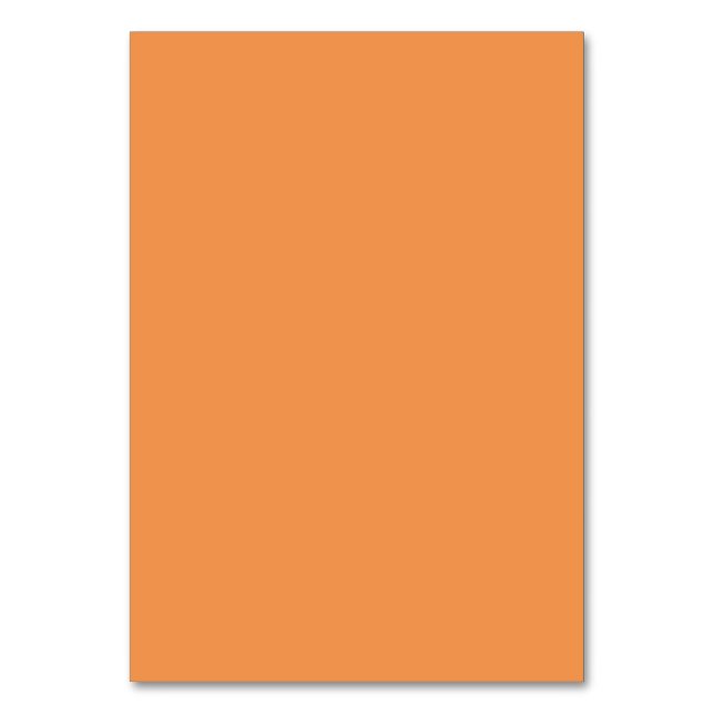  Faded orange (solid colour)  Table Number (Front)