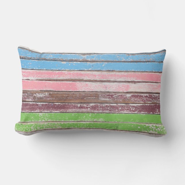 faded paint on wood lumbar cushion (Front)