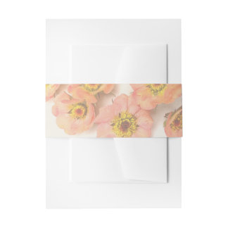 Faded Peach Geum Belly Band Invitation Belly Band