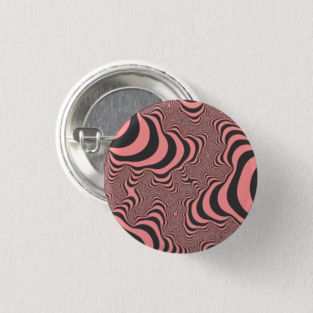 Faded Pink Zebra Stripes 3 Cm Round Badge (Front & Back)