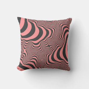 Faded Pink Zebra Stripes Cushion