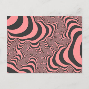 Faded Pink Zebra Stripes Postcard