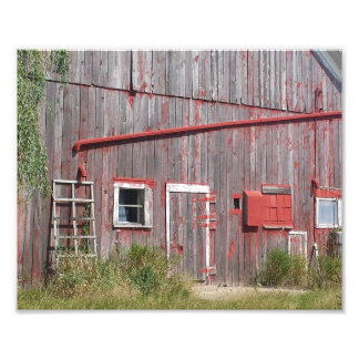 Faded Red Barn Photo Print