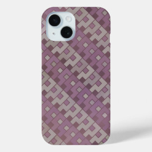 Faded Red Geometric Abstract iPhone 15 Case