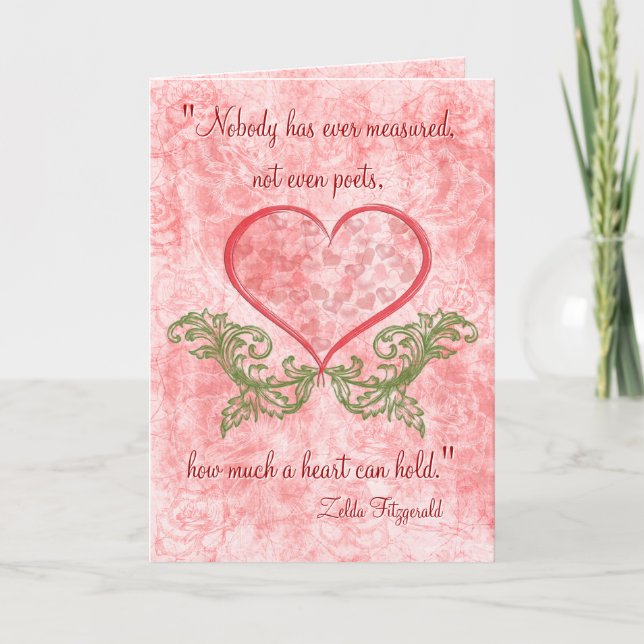 Faded Rose (Personalised Romantic Card) Holiday Card (Front)