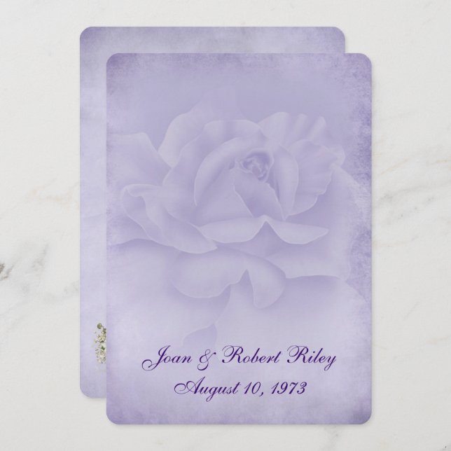 Faded Rose Vow Renewal Invitation (Front/Back)
