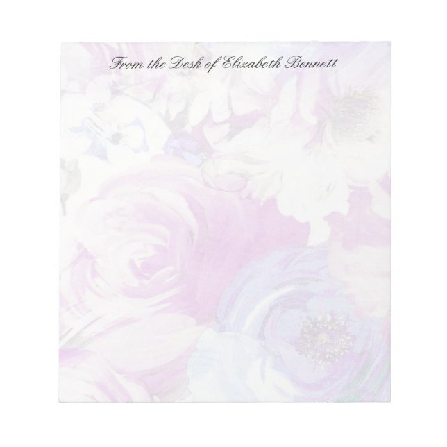 Faded Roses Personalised Notepad (Front)