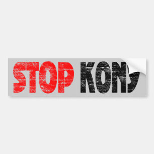 Faded Stop Kony Bumper Sticker