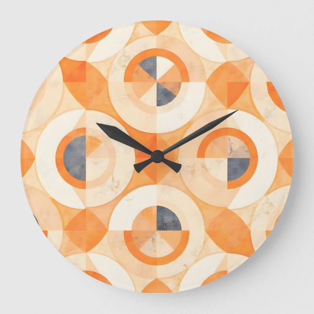 Faded Terra Geometrics Large Clock (Front)