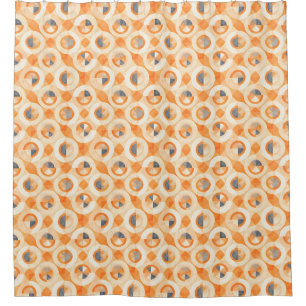Faded Terra Geometrics Shower Curtain