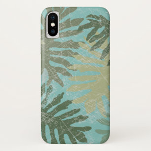 Faded Tropical Leaves iPhone X Case