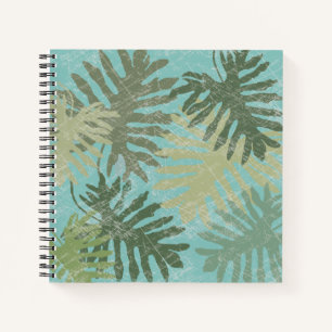 Faded Tropical Leaves Notebook
