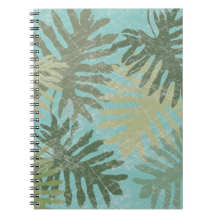 Faded Tropical Leaves Notebook