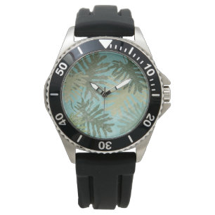 Faded Tropical Leaves Watch