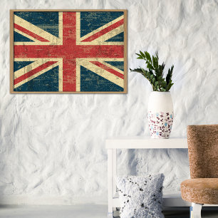 Faded Union Jack Poster