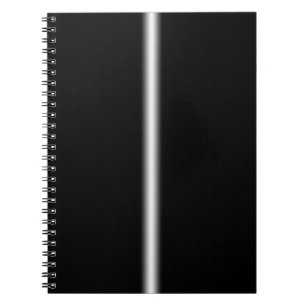 Faded White Stripe on Black Notebook