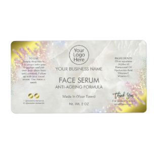 Fading Gold And Opal Face And Hair Serum Label