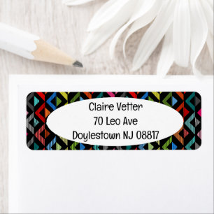 Fading Half-Diamonds Return Address Label