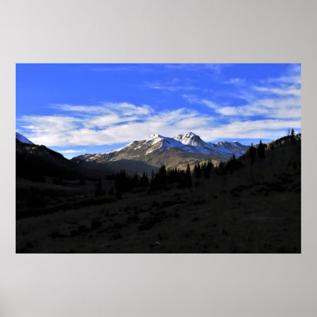 Fading Light on the Rocky Mountains Poster (Front)