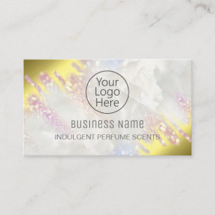Fading Opal And Gold Perfume Sample Business Card