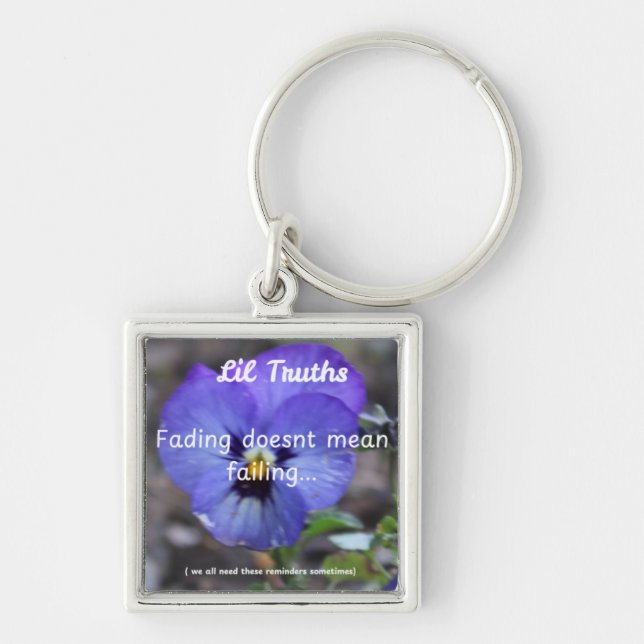 Fading Pansiy Lil Truth Remidner  Key Ring (Front)