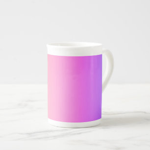 Fading Peach Pink & Purple Colourful Ombre Bone China Mug