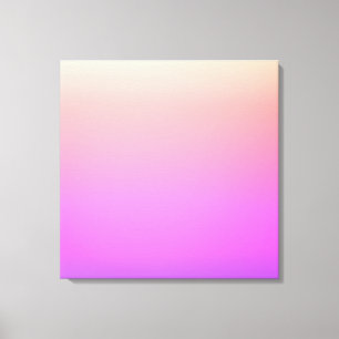 Fading Peach Pink & Purple Colourful Ombre Canvas Print