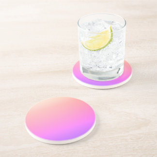 Fading Peach Pink & Purple Colourful Ombre Coaster