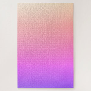 Fading Peach Pink & Purple Colourful Ombre Jigsaw Puzzle