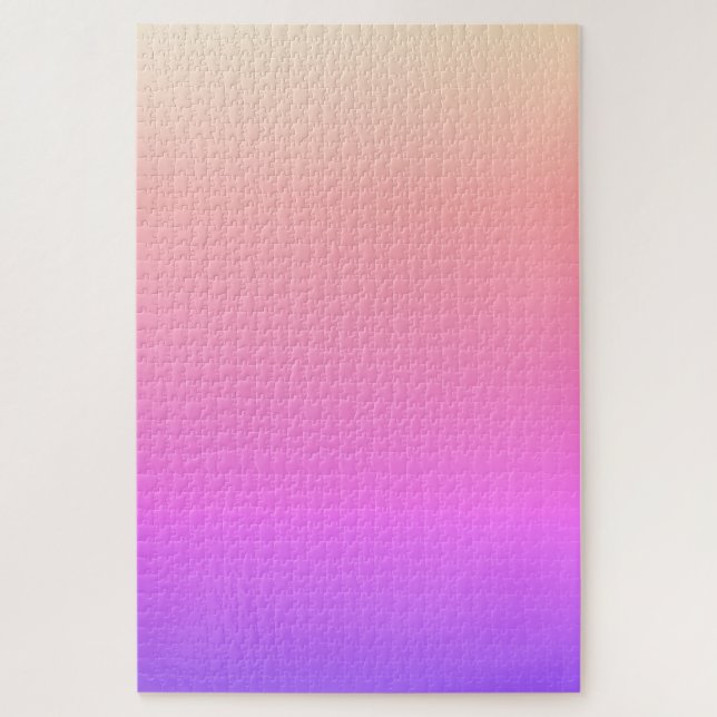 Fading Peach Pink & Purple Colourful Ombre Jigsaw Puzzle (Vertical)