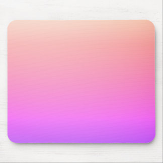 Fading Peach Pink & Purple Colourful Ombre Mouse Pad