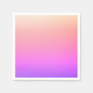 Fading Peach Pink & Purple Colourful Ombre Napkin