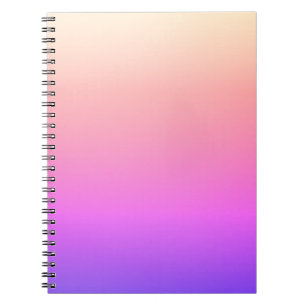 Fading Peach Pink & Purple Colourful Ombre Notebook