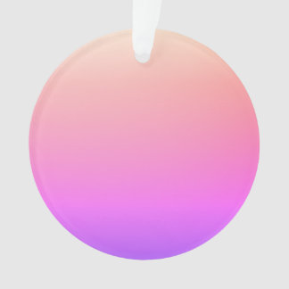 Fading Peach Pink & Purple Colourful Ombre Ornament