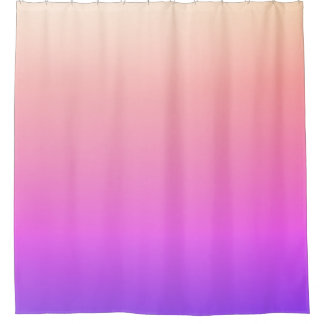 Fading Peach Pink & Purple Colourful Ombre Shower Curtain