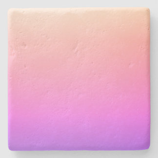 Fading Peach Pink & Purple Colourful Ombre Stone Coaster