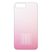 Fading Pinks Ombre Gradation & Your Initials