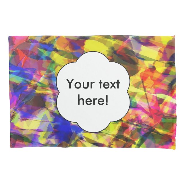 Fading shapes colourful abstract design pillowcase (Front)