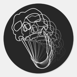 Fading Skulls Classic Round Sticker