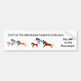 Fading Wild Horses Bumper Sticker
