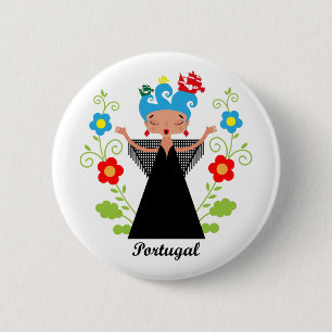 Fado Portuguese singer and ships 6 Cm Round Badge