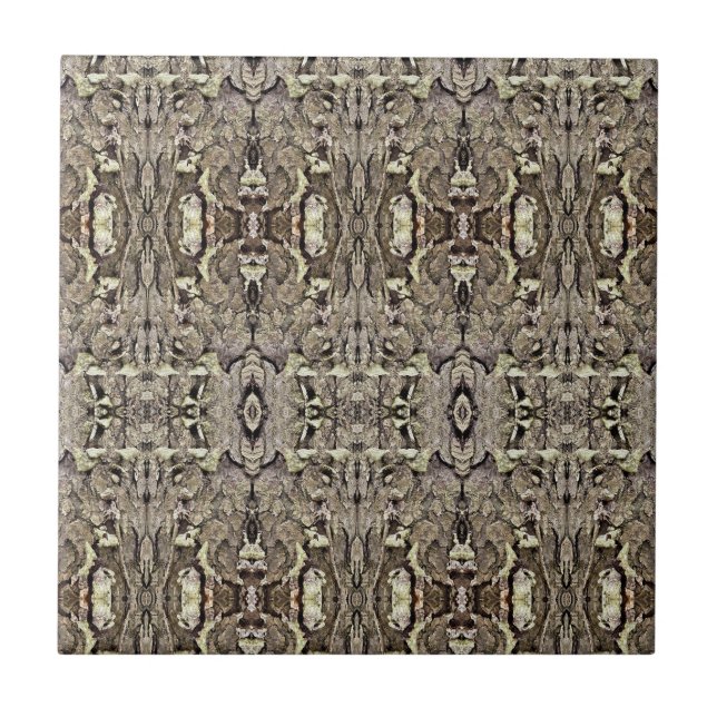 Fadoodle Tree Bark Patterned 4.25 Square Ceramic Tile (Front)